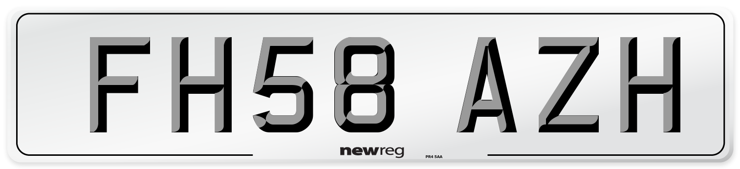 FH58 AZH Number Plate from New Reg